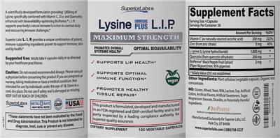 Photo of the SuperiorLabs Lysine Immune Plus L.I.P. label