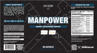 Photo of the Axe & Sledge Supplements Manpower label