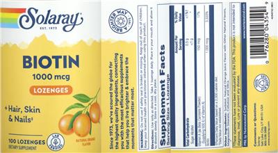 Biotin 1000 mcg Natural Orange Flavor (Label) | Dietary Supplement