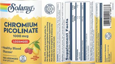 Chromium Picolinate 1000 mcg Natural Lemon-Raspberry Flavor