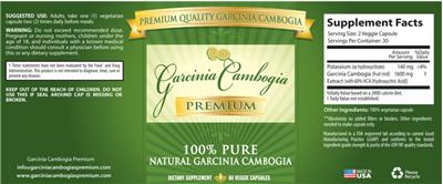 Photo of the Garcinia Cambogia Premium Natural Garcinia Cambogia label