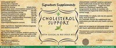 Photo of the Signature Supplements Cholesterol Support label