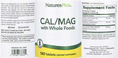 Photo of the NaturesPlus Cal/Mag with Whole Foods label