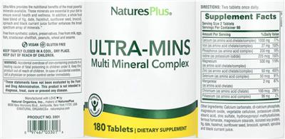 Photo of the NaturesPlus Ultra-Mins label