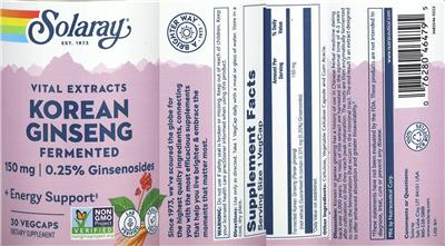 Fermented Korean Ginseng 150 mg