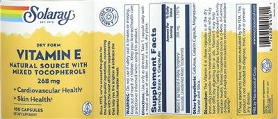 Vitamin E Dry Form 268 mg