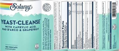 Photo of the Solaray Yeast-Cleanse label