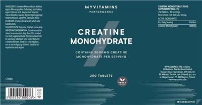 Originaletikett: Creatine Monohydrate