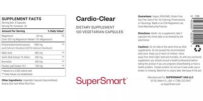 Photo of the SuperSmart Cardio-Clear label