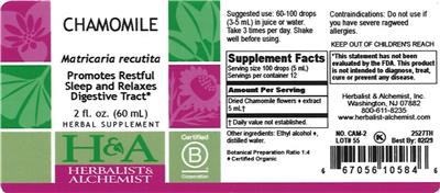 Photo of the Herbalist & Alchemist Chamomile label