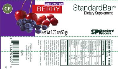 Photo of the SP Standard Process StandardBar Berry label