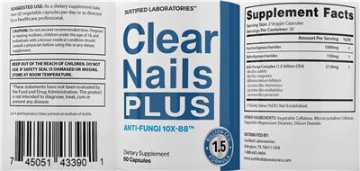 Label of Clear Nails Plus