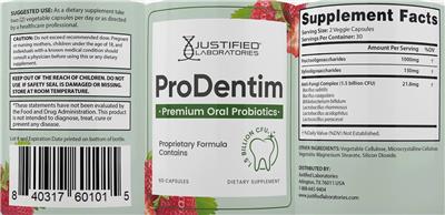 Label of ProDentim