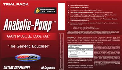 Photo of the USPlabs Anabolic-Pump label