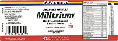Photo of the Windmill Milltrium label
