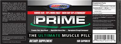 Photo of the USPlabs Prime label