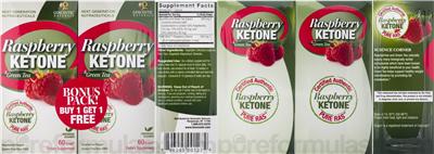 Photo of the Genceutic Naturals Raspberry Ketone & Green Tea label