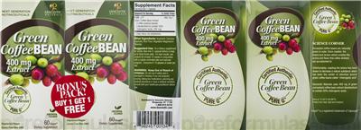 Photo of the Genceutic Naturals Green Coffee Bean 400 mg Extract label