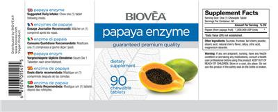 Photo of the BIOVEA Papaya Enzyme label