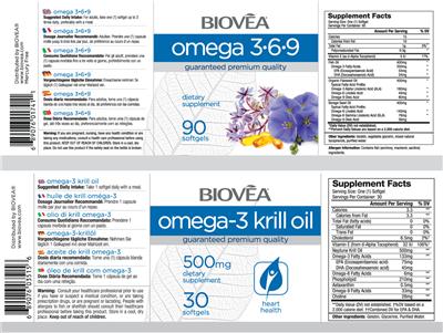 Photo of the BIOVEA Omega 3-6-9 label