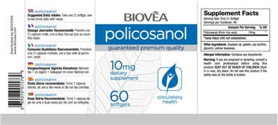 Photo of the BIOVEA Policosanol 10 mg label
