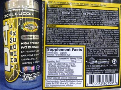 Photo of the Cellucor D4 Thermal Shock label