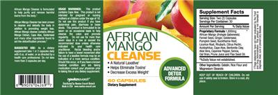 Photo of the NewtonEverett African Mango Cleanse label