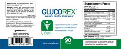 Photo of the NewtonEverett GlucoRex label