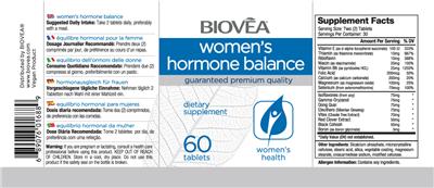 Photo of the BIOVEA Women's Hormone Balance label