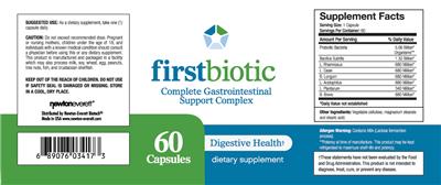 Photo of the NewtonEverett FirstBiotic label