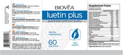 Photo of the BIOVEA Luetin Plus label