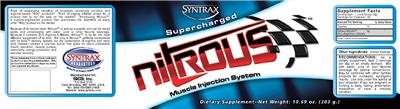 Photo of the Syntrax Nitrous label
