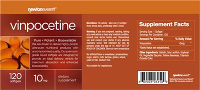 Photo of the NewtonEverett Vinpocetine label