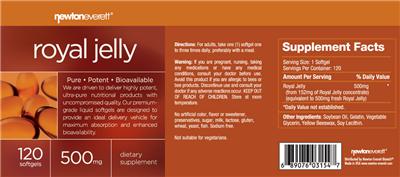 Photo of the NewtonEverett Royal Jelly label