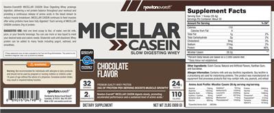 Photo of the NewtonEverett Micellar Casein Chocolate Flavor label