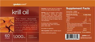 Photo of the NewtonEverett Krill Oil label
