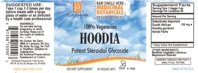 Photo of the L.A. Naturals Hoodia label