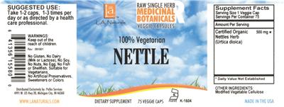Photo of the L.A. Naturals Nettle label