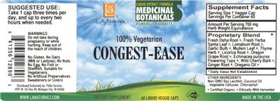 Photo of the L.A. Naturals Congest-Ease label