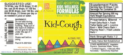 Photo of the L.A. Naturals Kid-Cough label