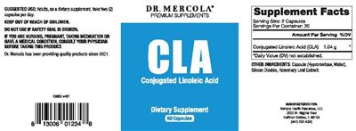Photo of the Dr. Mercola CLA label