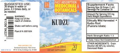 Photo of the L.A. Naturals Kudzu label