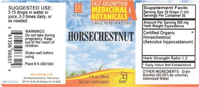 Photo of the L.A. Naturals Horsechestnut label