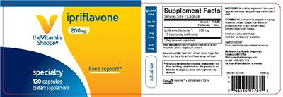 Photo of the The Vitamin Shoppe Ipriflavone 200 mg label