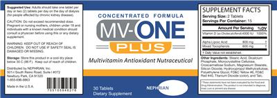 Photo of the Nephrian MV-One Plus label