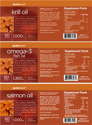 Photo of the NewtonEverett Omega-3 Fish Oil label