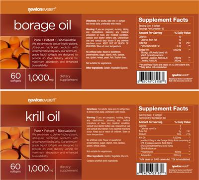 Photo of the NewtonEverett Krill Oil label