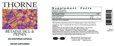 Betaine HCl & Pepsin