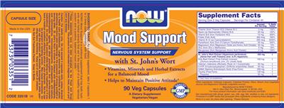 Photo of the NOW Mood Support label