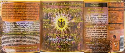 Photo of the HealthForce SuperFoods Friendly Fats label